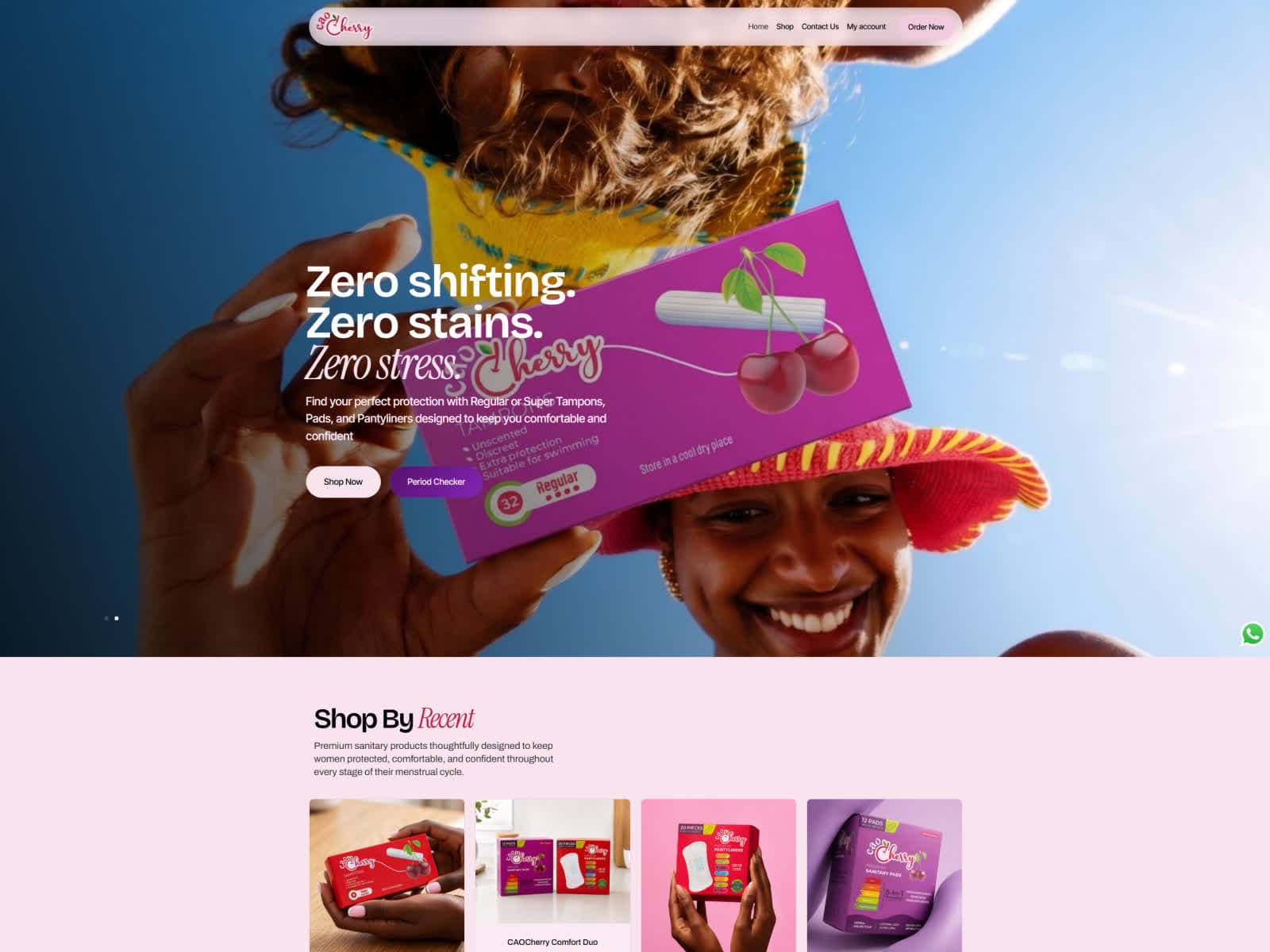 caocherryng.com homepage screenshot