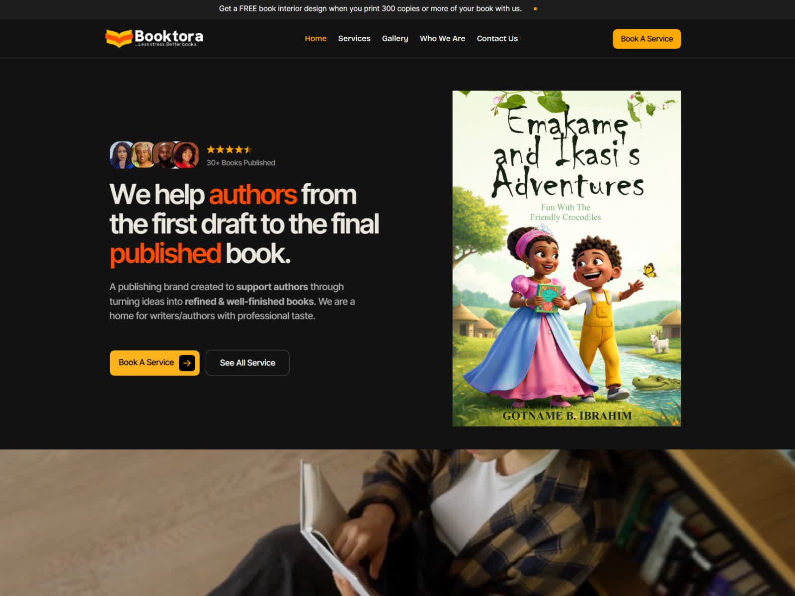 thebooktora.com homepage screenshot