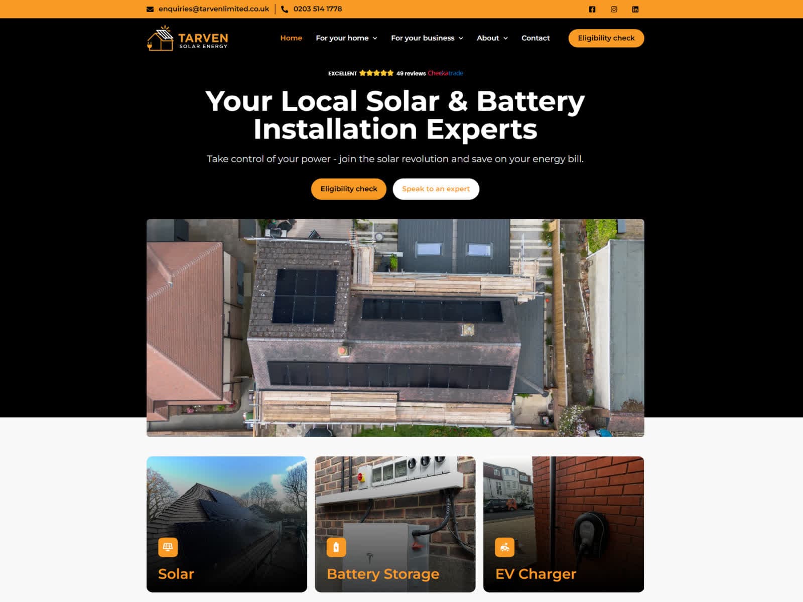 tarvenlimited.co.uk homepage screenshot