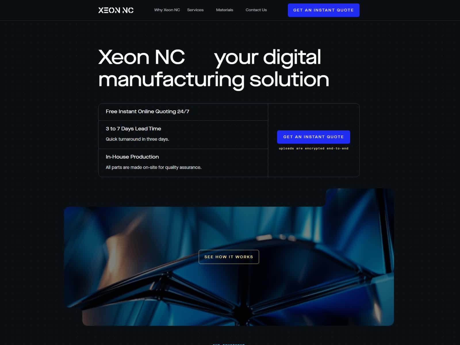 xeonnc.com homepage screenshot