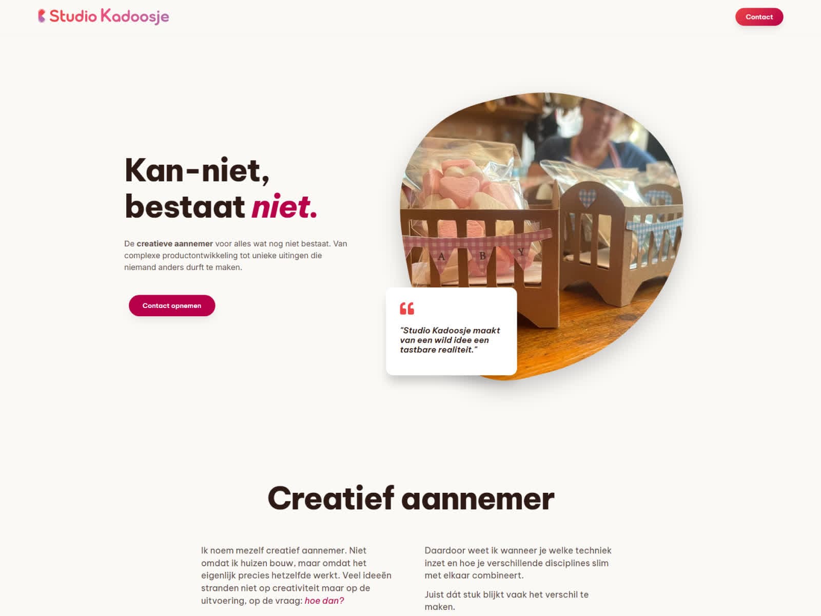 studiokadoosje.nl homepage screenshot