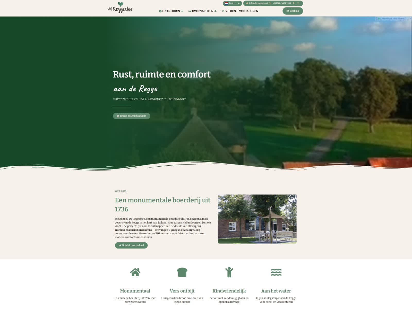 dereggestee.nl homepage screenshot