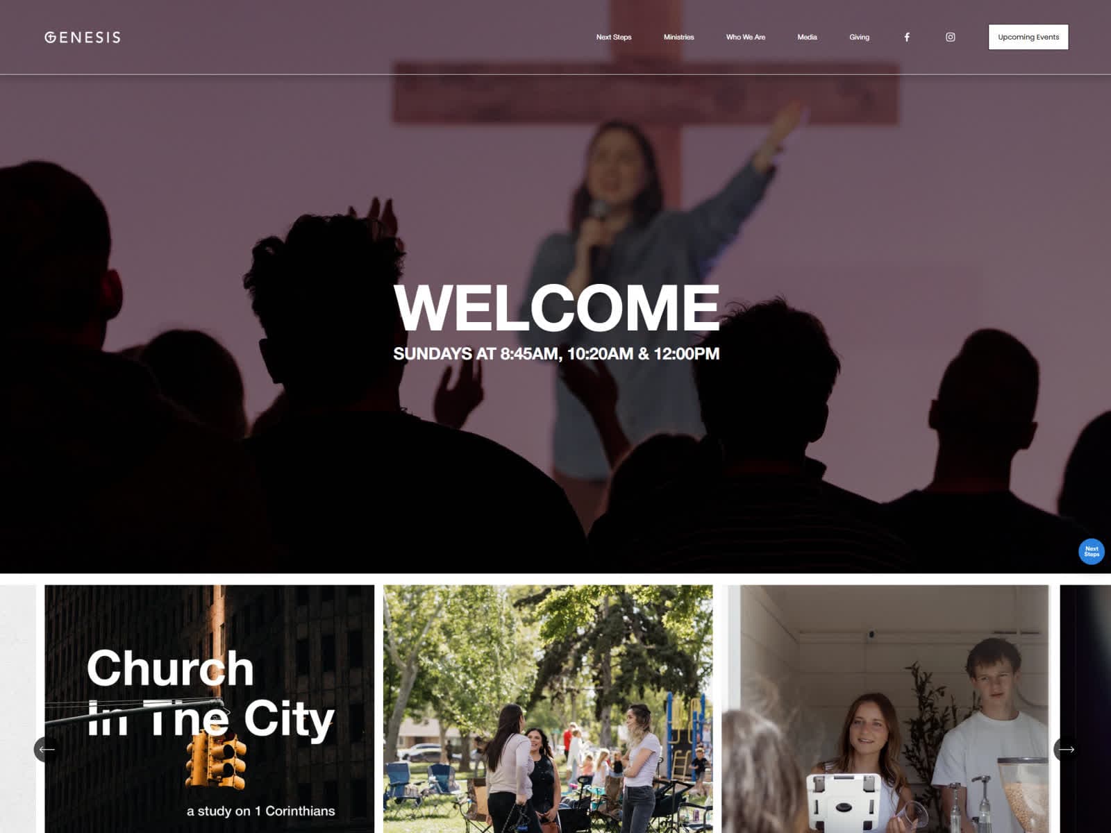 genesis.church homepage screenshot